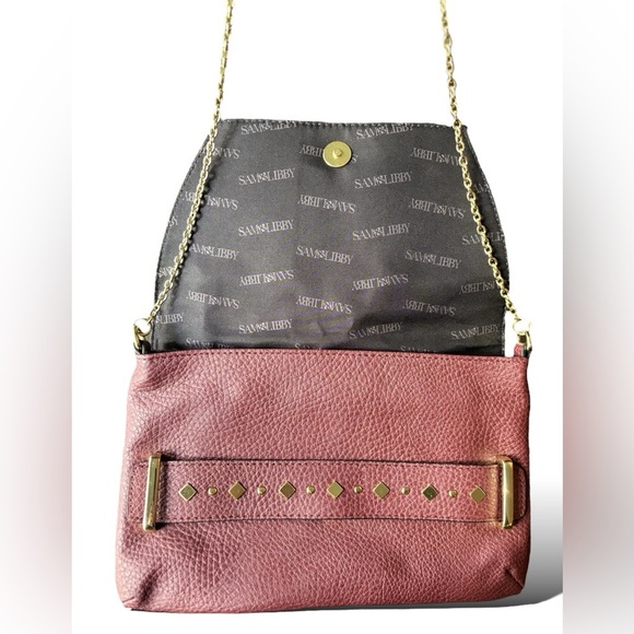 EUC- Sam & Libby Crossbody bag Maroon & Gold Embellishments - Picture 9 of 11